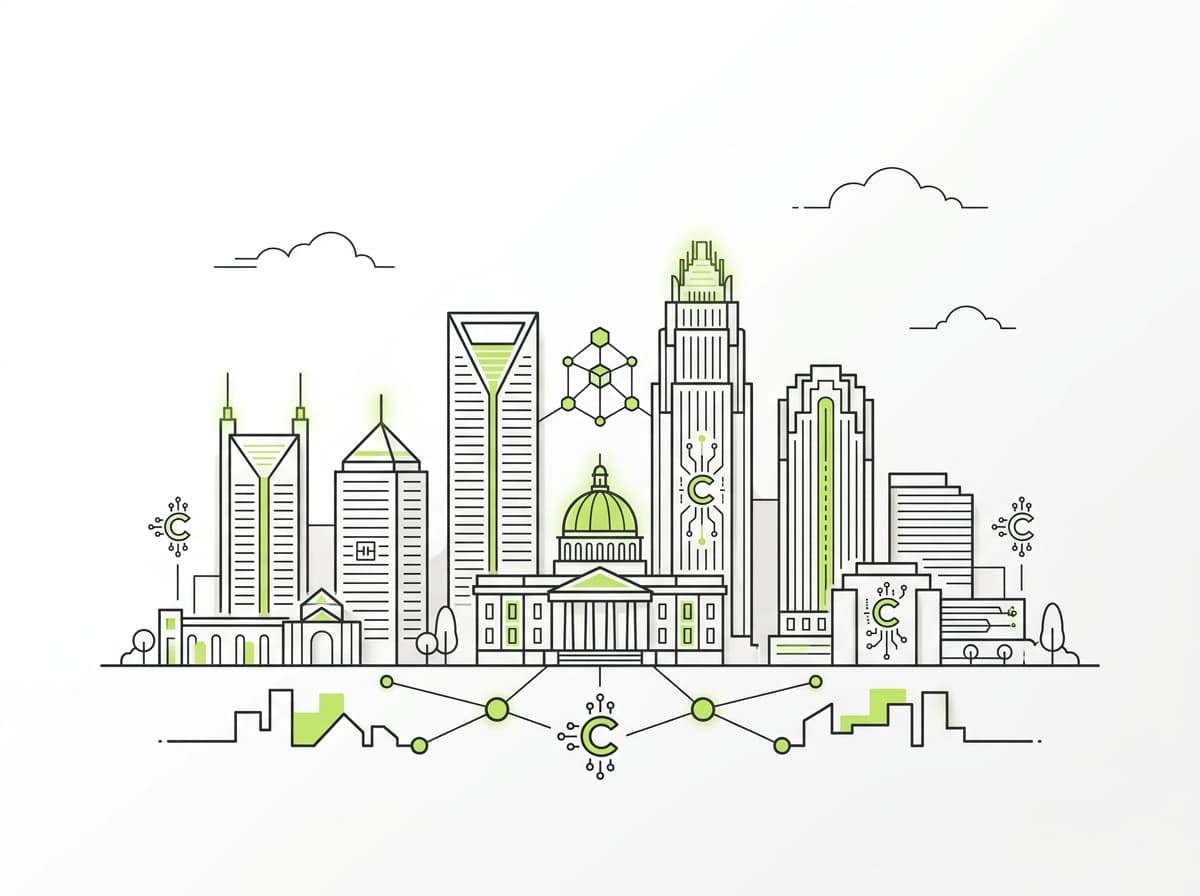 Charlotte skyline representing crypto tax services