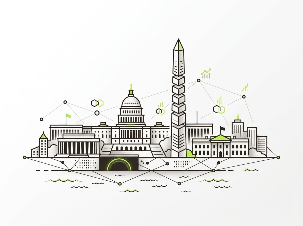 Washington skyline representing crypto tax services