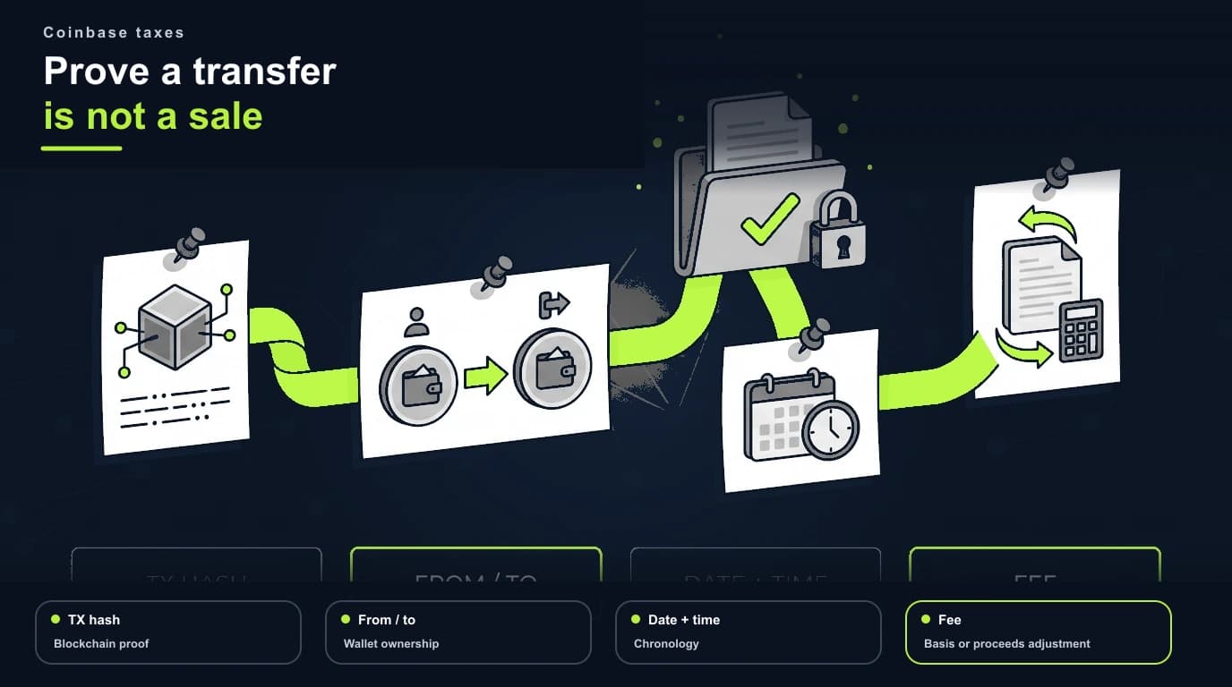 Records that support a non-taxable wallet transfer