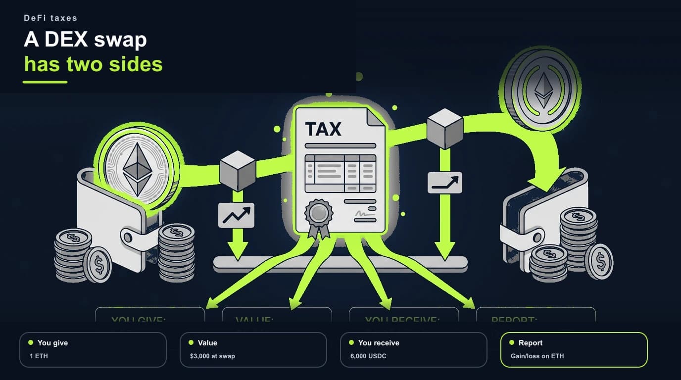 The two taxable sides of a decentralized exchange swap