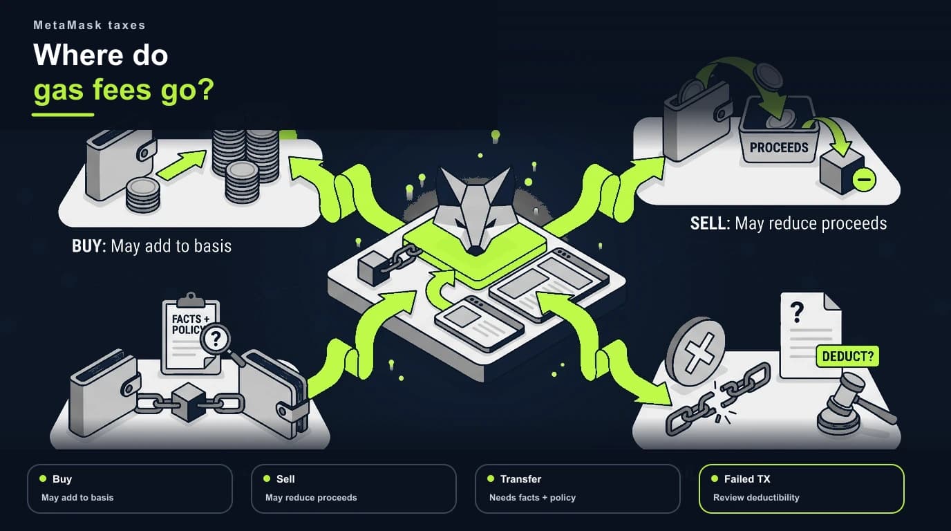 How gas-fee treatment follows the underlying transaction