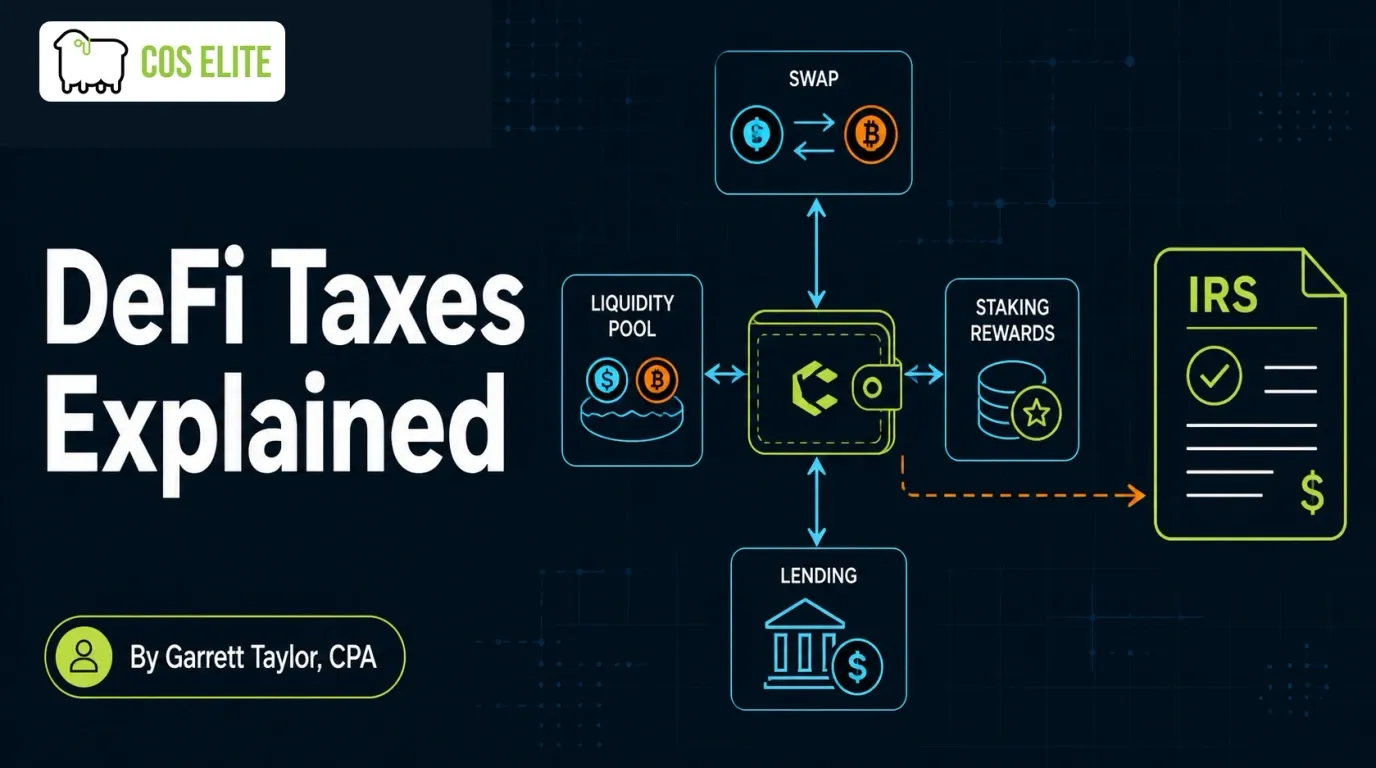 DeFi Taxes in the US complete guide cover by COS Elite